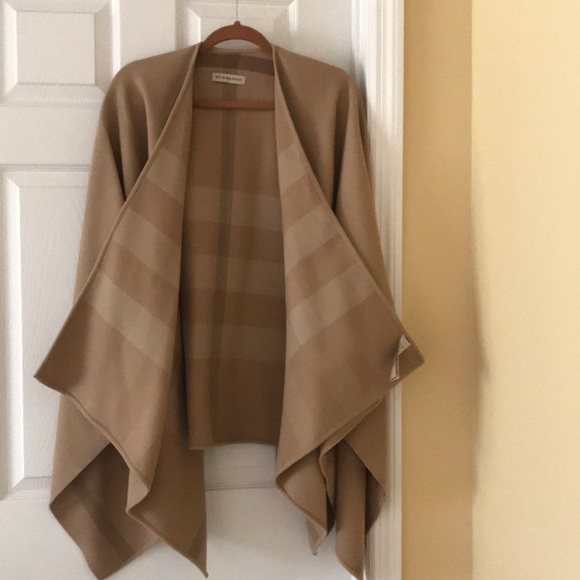 Burberry Jackets & Blazers - Burberry Charlotte Reversible Check Wool Cape